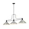 Z-Lite Melange Billiard, 3-Light, 14 In.W x 52 In.L x 21 In.H, Matte Black/Brushed Nickel 725-3MB-MBN - alternate 1